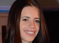 Mumbai: Actor Kalki Koechlin during screening of `Ishquiya Dharavi style` a play about love and sexuality performed by Dharavi youth in Mumbai on Feb 20, 2015. (Photo: IANS)