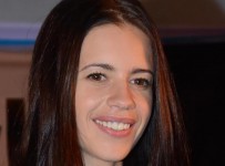 Mumbai: Actor Kalki Koechlin during screening of `Ishquiya Dharavi style` a play about love and sexuality performed by Dharavi youth in Mumbai on Feb 20, 2015. (Photo: IANS)
