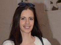 Mumbai: Actor Kalki Koechlin during screening of `Ishquiya Dharavi style` a play about love and sexuality performed by Dharavi youth in Mumbai on Feb 20, 2015. (Photo: IANS)