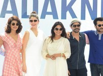 Team poses for the media at the Music Launch of Dil Dhadakne Do