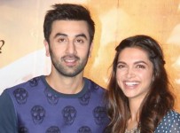 Mumbai: Actors Ranbir Kapoor and Deepika Padukone during the trailer launch of the film Tamasha in Mumbai, on Sep. 22, 2015. (Photo: IANS)