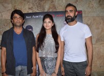 Amit Sial, Shivani Raghuvanshi and Ranvir Shorey at the special screening of Titli hosted by Ranvir Shorey for his family and friends