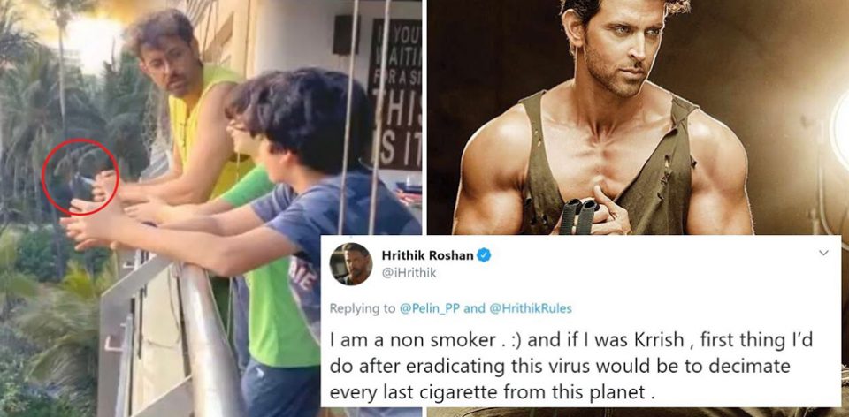 Hrithik Not Smoking