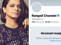 Rangoli Twitter Suspended