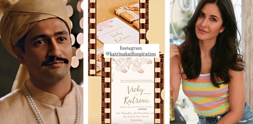 Vicky Katrina Wedding invite